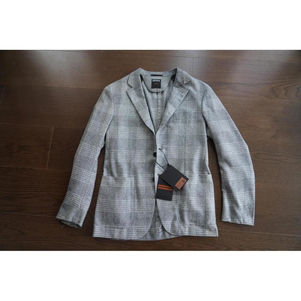 Brand New Ermenegildo Zegna Couture XXX Grey Cashmere-Silk Blazer Size 48